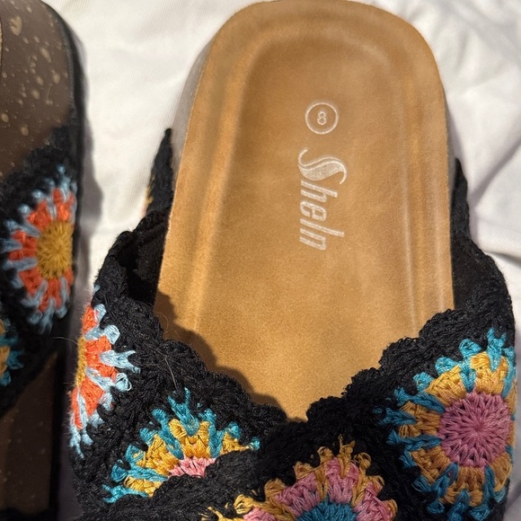 Colorful Crochet Women's Sandals granny squares Sz.8 - Picture 6 of 16